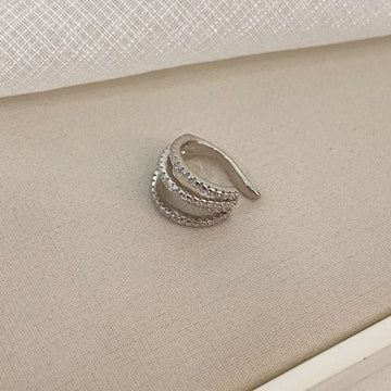 Piercing Prata Cravejado 1mm