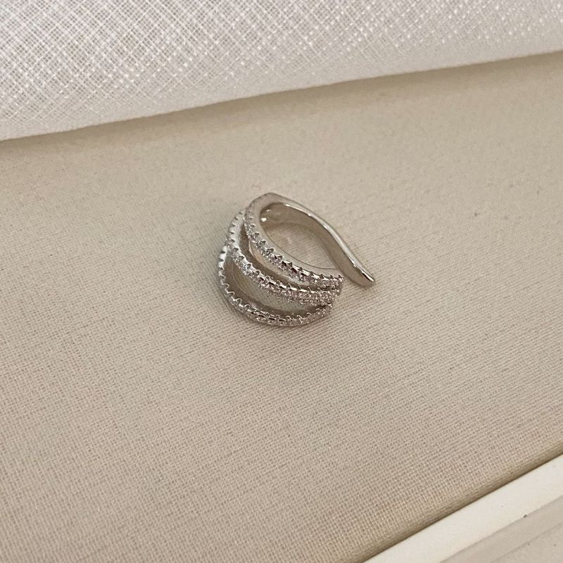 Piercing Prata Cravejado 1mm