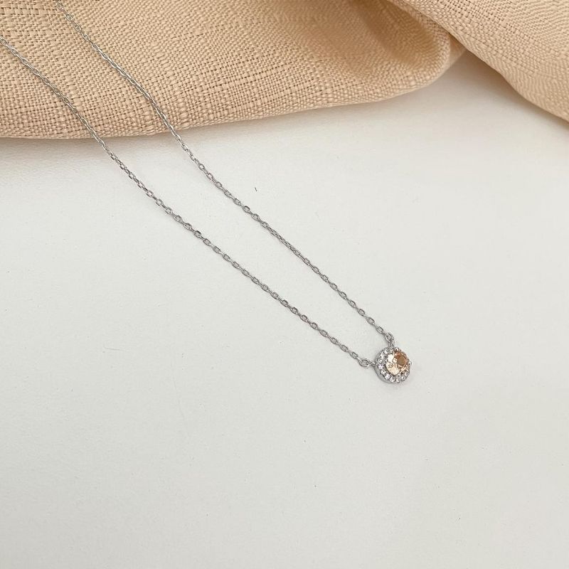 Gargantilha Prata Pedra Cravejada