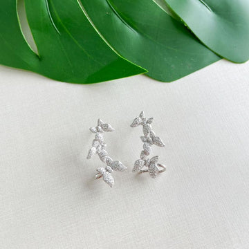 Brinco Prata Earcuff 3 Borboleta