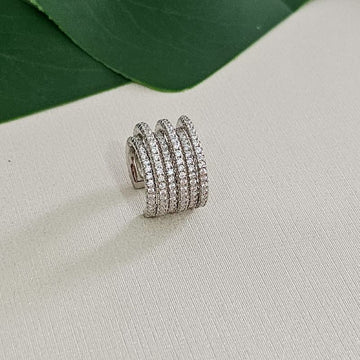 Piercing Prata Cravejado