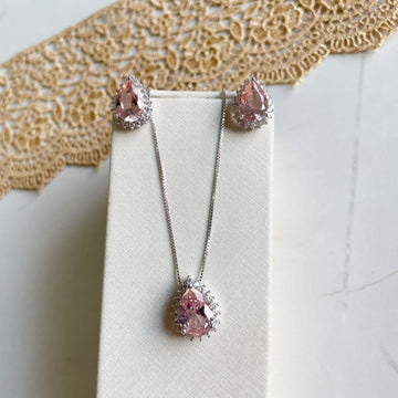 Conjunto Prata Gota Cravejada
