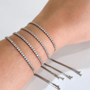 Pulseira Prata Riviera Cristal