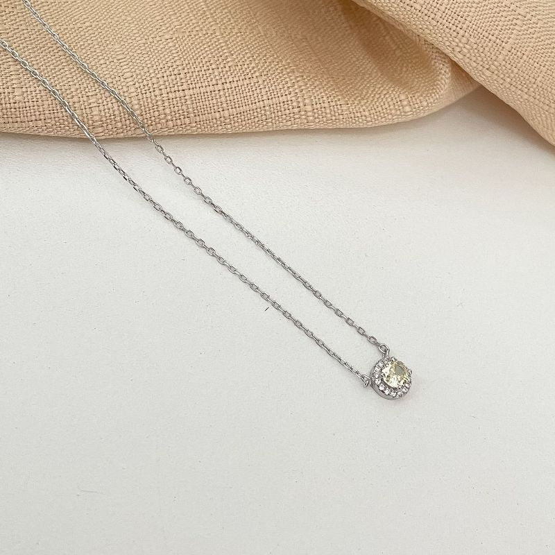 Gargantilha Prata Pedra Cravejada