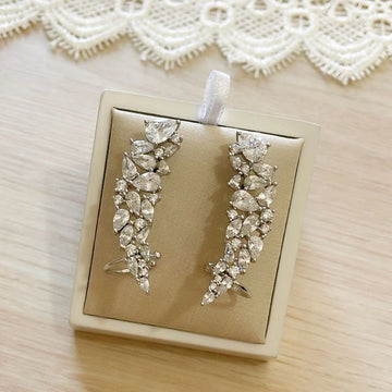 Brinco Prata Earcuff Cristal