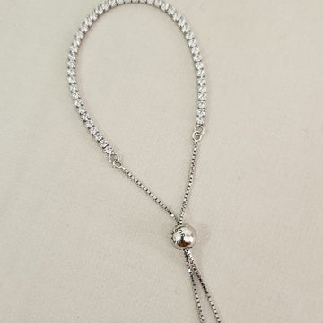 Pulseira Prata Riviera Cravejada