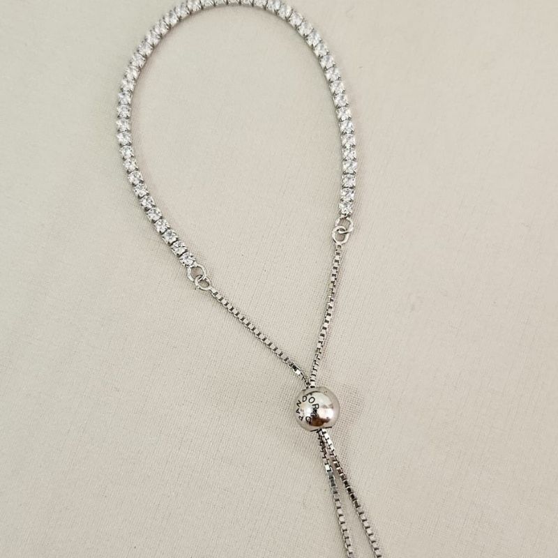 Pulseira Prata Riviera Cravejada