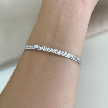 Bracelete Prata Cartier Cravejado R