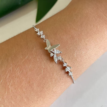Pulseira Prata Pedras
