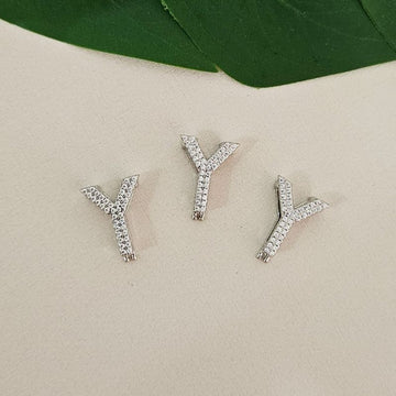 Pingente Prata Pulseira Letra Y