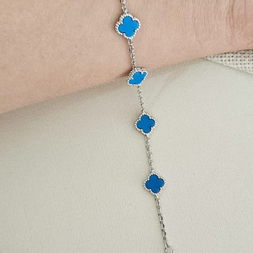 Pulseira Prata Virginia Azul