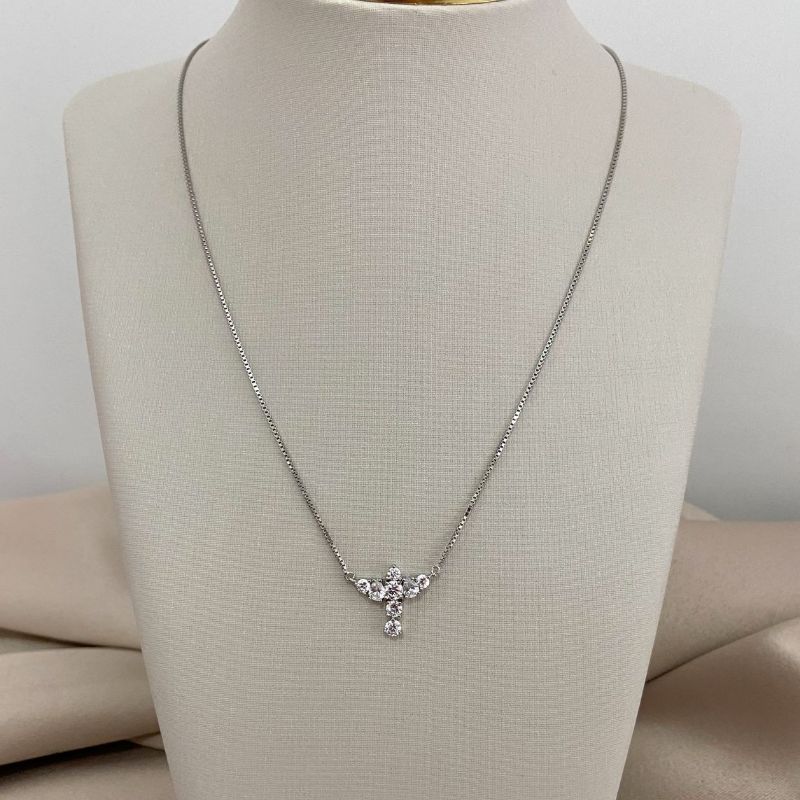 Gargantilha Prata Divino Cristal