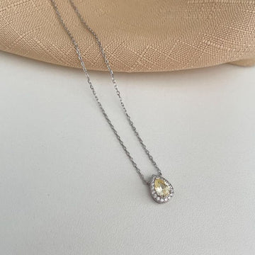 Gargantilha Prata Gota Cravejada