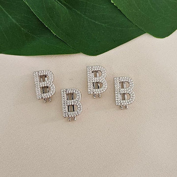 Pingente Prata Pulseira Letra B