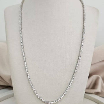 Gargantilha Prata Riviera Cristal 42cm