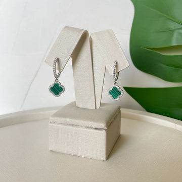 Argola Prata Virginia Verde