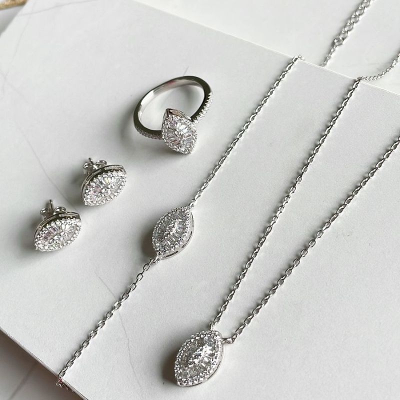 Conjunto Prata Cristal