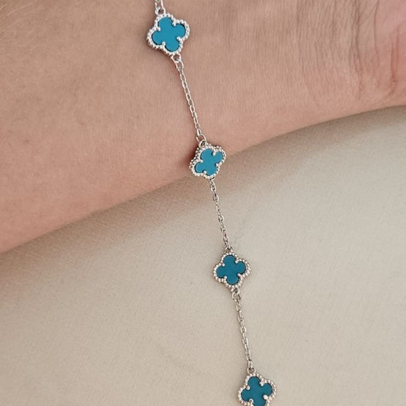 Pulseira Prata Virginia Azul 6f
