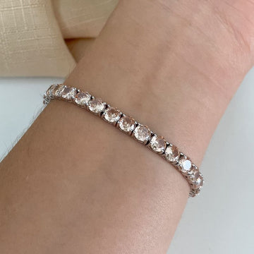 Pulseira Prata Riviera 18cm 5mm