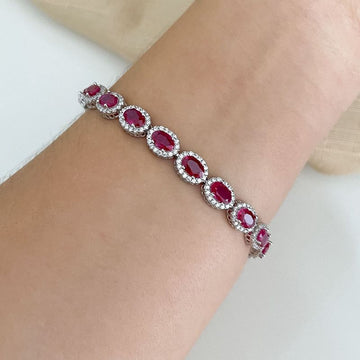 Pulseira Prata Pedra Cravejada