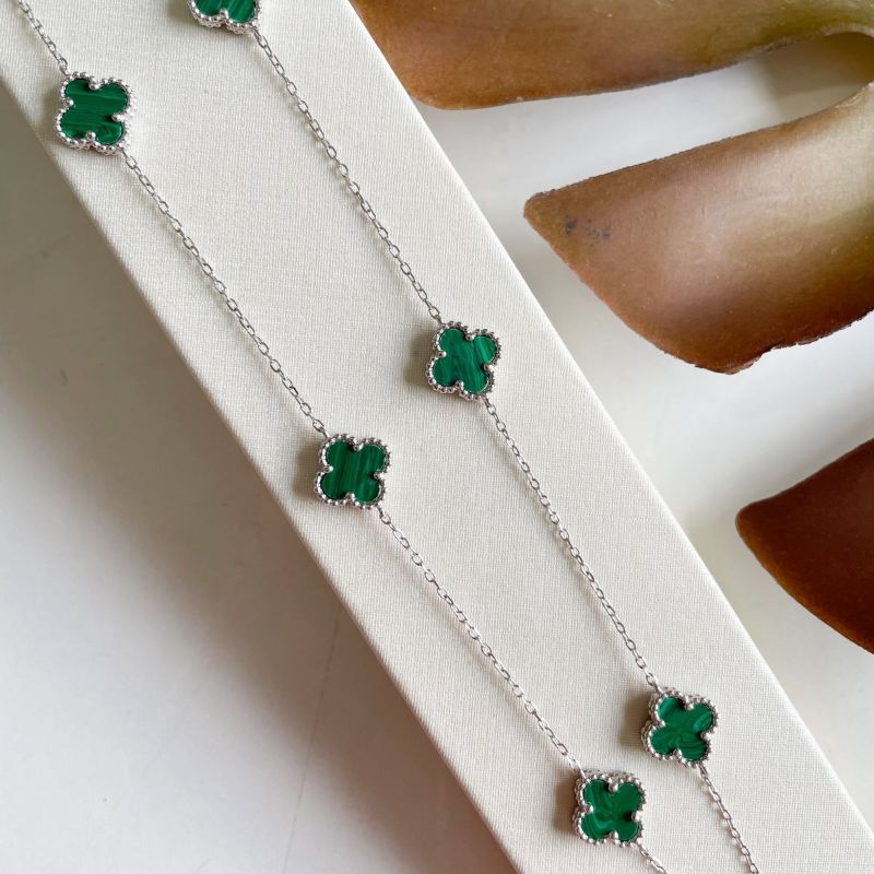 Gargantilha Prata Virginia Madreperola Verde P