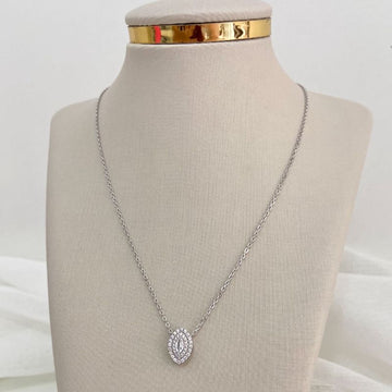 Gargantilha Prata Pedra Cristal Cravejada
