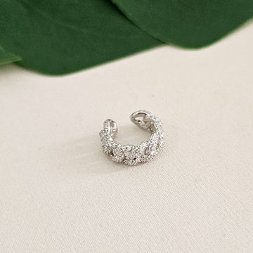 Piercing Prata Cravejado